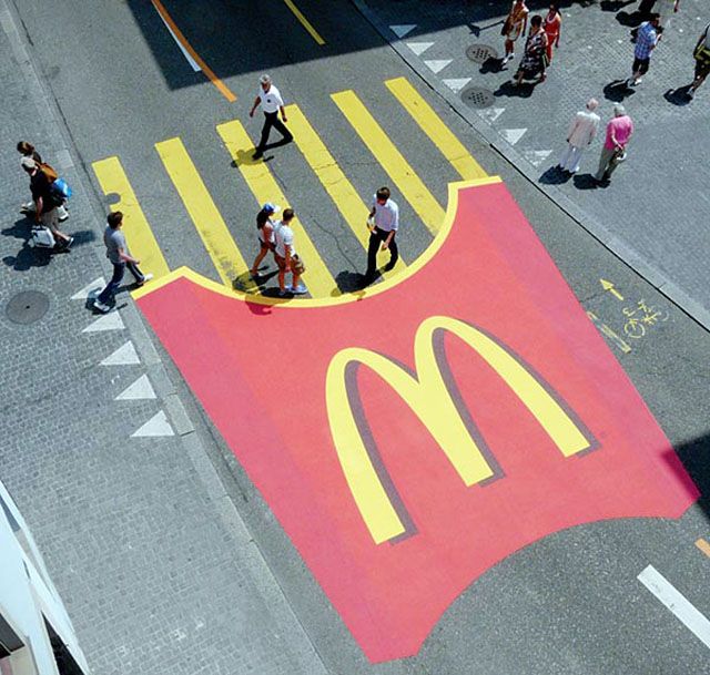McDonalds Chips Crossing Guerilla Marketing