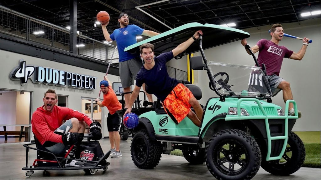 A Video of Dude Perfect about doing Trick shots at the DP-HQ2