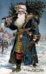The real santa claus, and how he might've looked, Saint Nicholas.